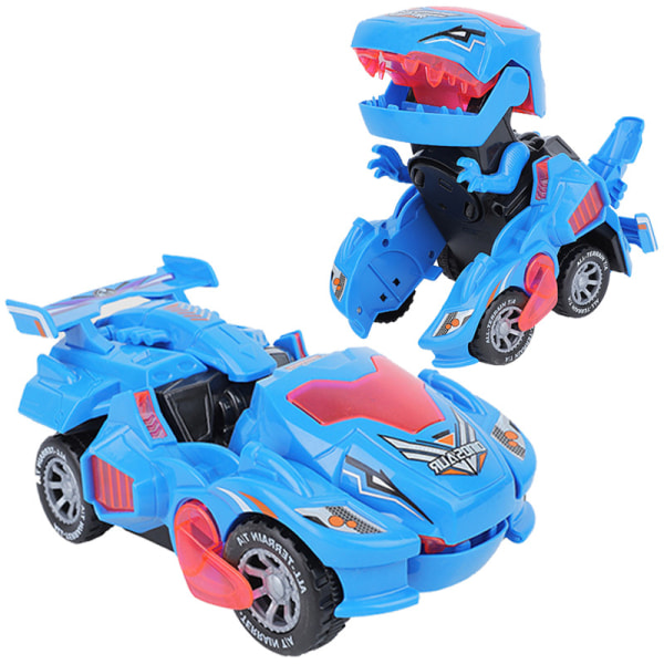 Transformers-lelut 3-6-vuotiaille pojille Dinosauruslelut LED-valolla ja musiikilla Dinosaurukset-autolahjat 4 5 6 7 -vuotiaille (vihreä)