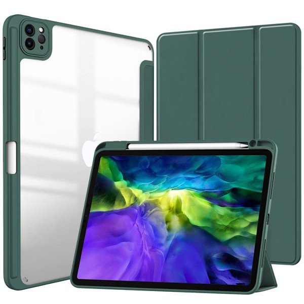 Kotelo iPad Air 5. sukupolvelle 2022/iPad Air 4. sukupolvelle 2020 10,9 tuumaa, kolmiosa taittuva kotelo kynätelineellä