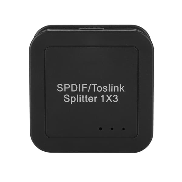 SPDIF optisk fiber lydsplitter 3 porte 3X1 switchboks hub adapter transmitter