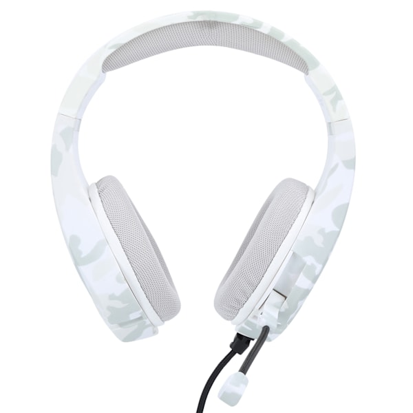 Camouflage Headset J10 OverEar Hovedtelefon Gaming Øretelefon Ørestykke med MIC(Grå og Hvid )