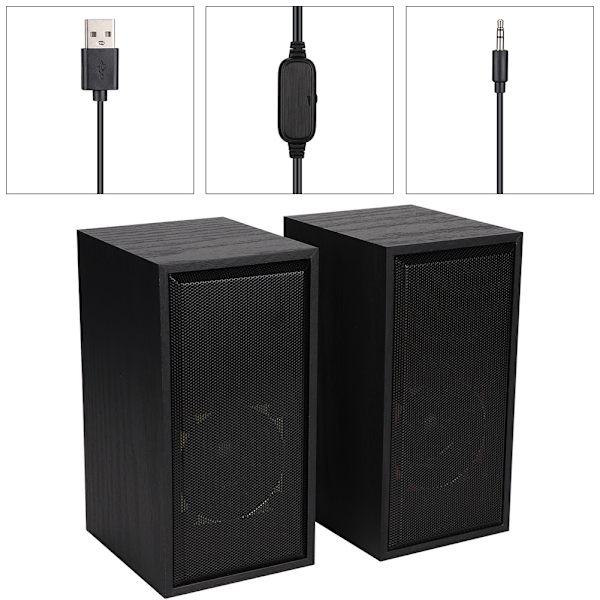 Stereo Multimedia Kolonne Jern Nett USB Desktop Bærbar PC Datamaskin Kablet Høytaler