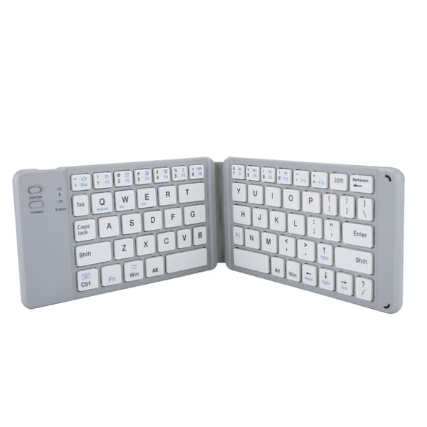 Bærbar F68 Universal Foldbar Bluetooth Trådløst Tastatur til iOS til Android til Windows Grå