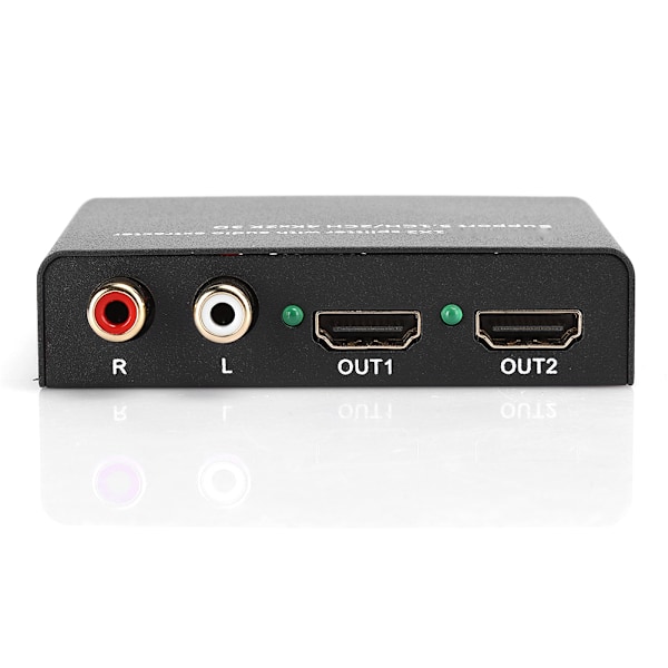 Audio Extractor HDMI Splitter Adapter 1 Inngang 2 Utgang Forsterket Bryter -240V