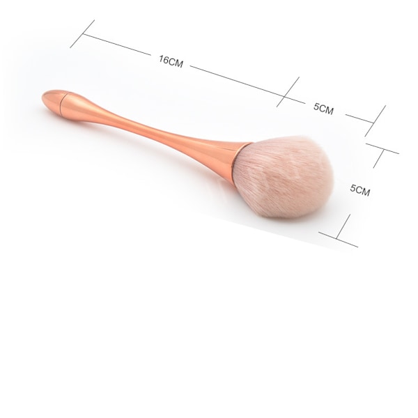 1 stk. xiaoman løs pudderbørste, multi-farvet blush makeup børste bæger honning børste, rose guld håndtag foundation børste