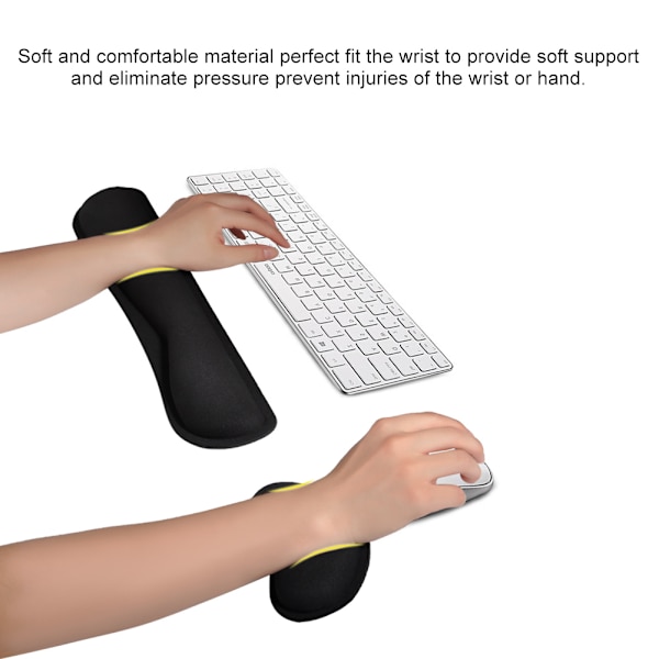 Håndledsstøtte til tastatur og mus - Memory Cotton Foam håndledsstøtte sæt