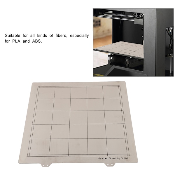 3D-printer stålplade med håndtag + PEI Hot Bed Panel Cold Film uden magnetisk