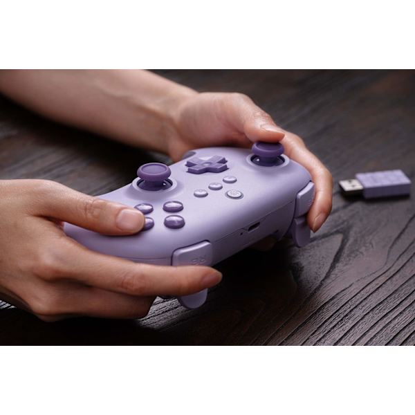 8Bitdo Ultimate C 2.4g trådløs kontroller for Windows PC, Android, Steam Deck og Raspberry Pi Purple