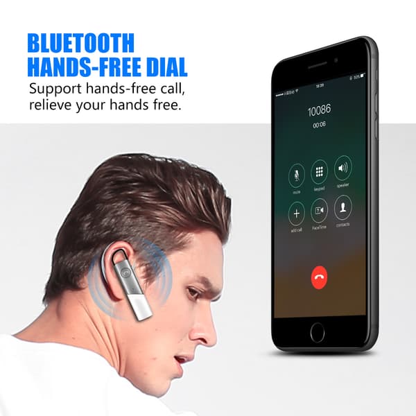 Super Mini TWS Bluetooth True Wireless Ear Hook In-Ear Earbud Earphone Business Style