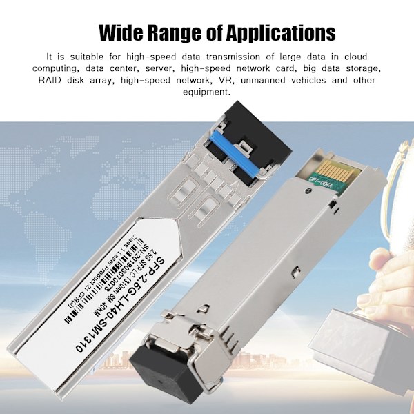 SFP-2.5G-LH40-SM1310 40KM Gigabit Enkeltmodus Dobbel Fiber Transceiver Optisk Modul
