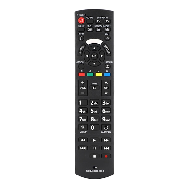 LCD TV-fjärrkontroll säkerhetsersättning tillbehör för N2QAYB001008 svart