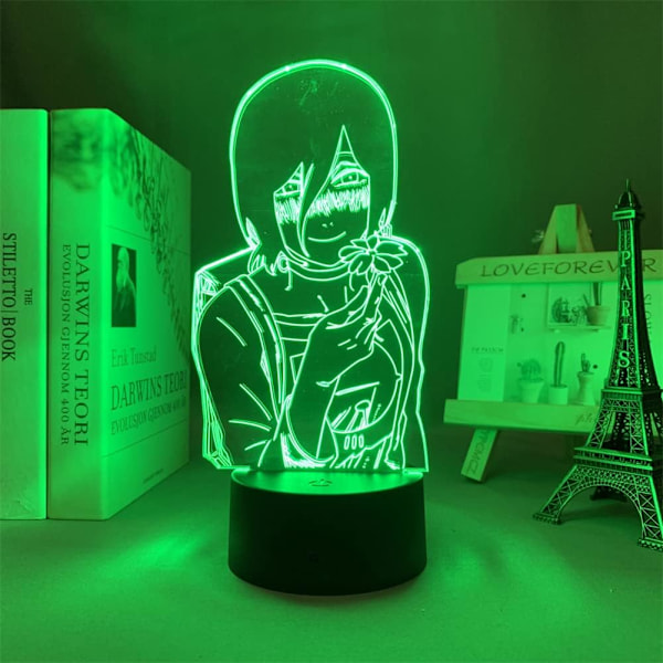 Anime 3D Lys Kædesavmand Manga Figur Led Illusion Natlys til Soveværelses Dekoration Børns Fødselsdag Julegaver RGB 16 Farver med Fjernbetjening