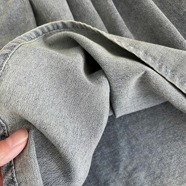 Sommarklänningar i denim för flickor i koreansk stil 2-4 år, kort trumpetärm, plisserad mjuk denimklänning, barnkläder 80cm