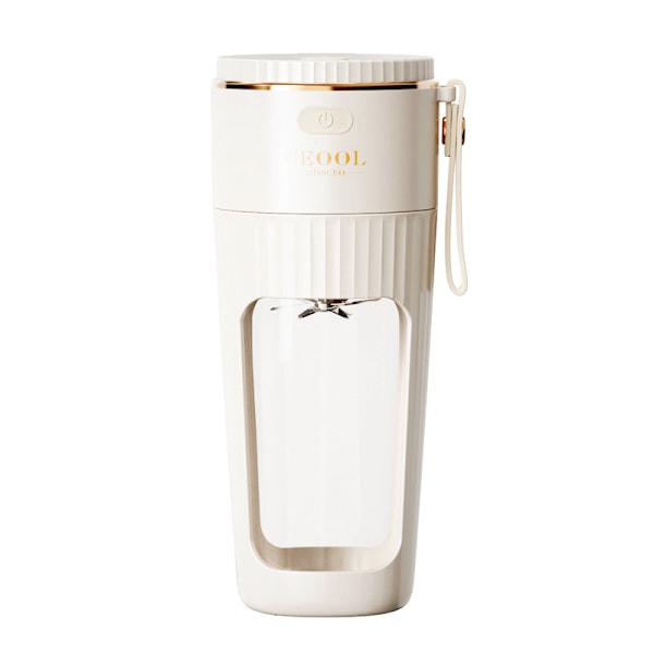 Bärbar Blender, Personlig Blender för Shakes och Smoothies, Mini Blenderflaska USB Laddningsbar, Bärbar Saftkopp med 10 Blad