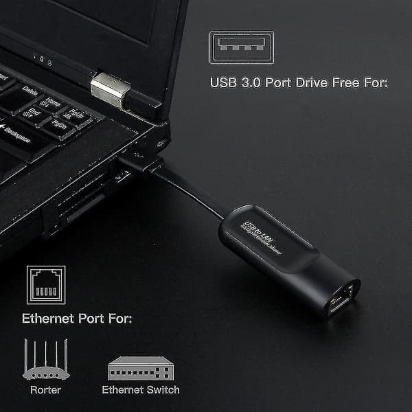 2500mbps Etet Usb 3.0 til Rj45 Ekstern Kablet