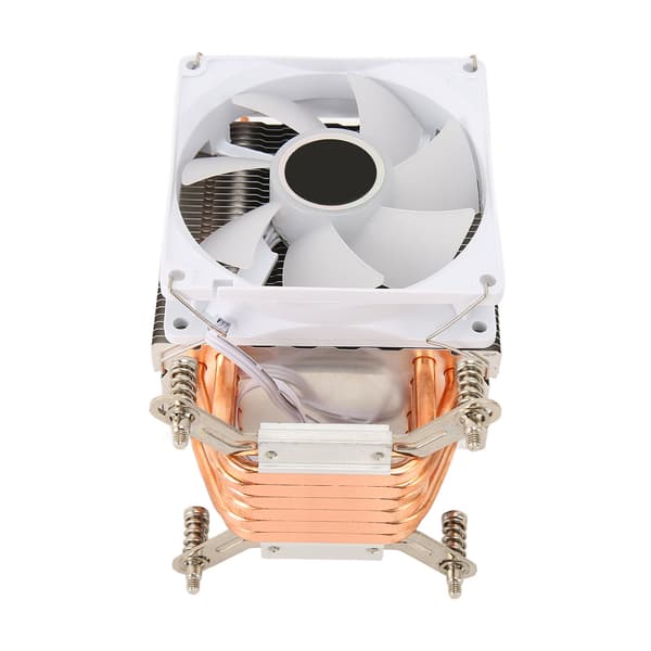 CPU Luftkøler 3.5in 7 Blade 6 Varmerør 3pin 12VDC 48CFM 22dB CPU Køleventilator til 2011 Bundkort med Bagplade