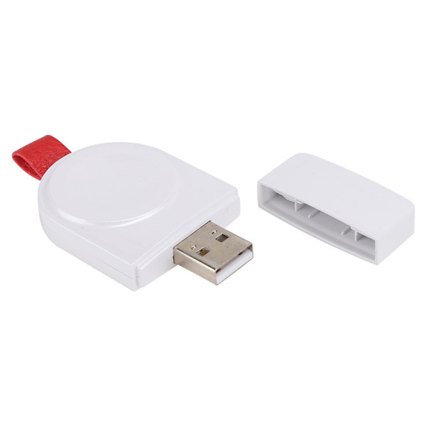 2W USB Hurtigopladning ABS+PC Bærbar Magnetisk Adsorption Trådløs Oplader til iWatchHvid