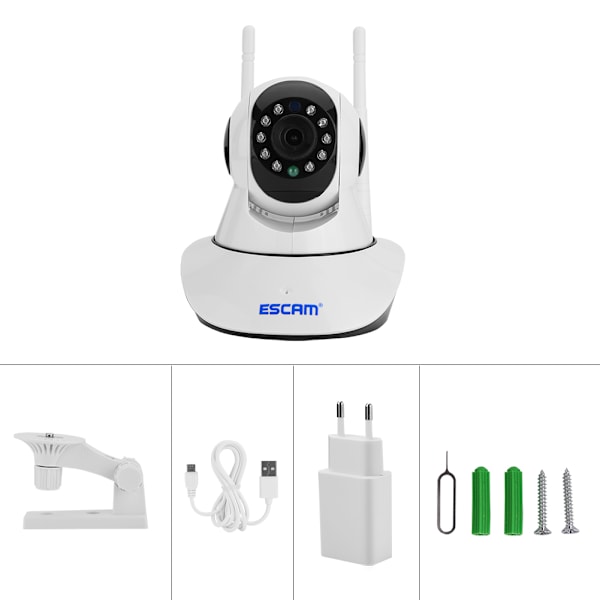 1MP 720P H.264 IP IR Cam WiFi-kamera Bevegelsesdeteksjon 1280x720 Fjerntilsyn