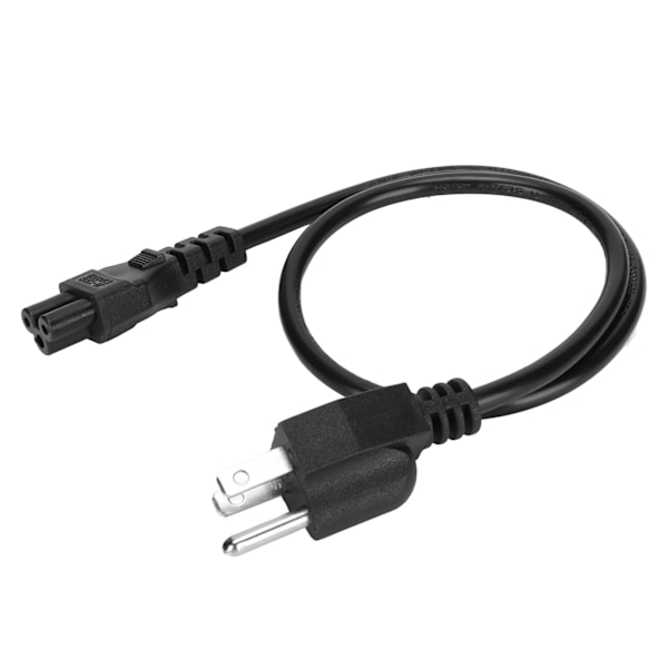 0,6 m bärbar dator strömkabel Nema 5-15P hane till IEC320 C5 hona bärbar dator strömkabel för 3-polig bärbar dator AC-adapter 100-240V