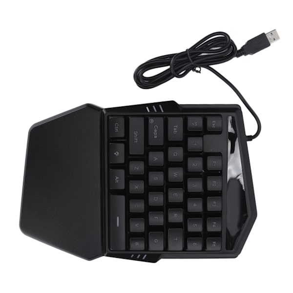 Enhands spelande tangentbord USB-kabel RGB-bakgrundsbelyst 35 tangenter Mini halvtangentbordsomvandlare Adapter för spel