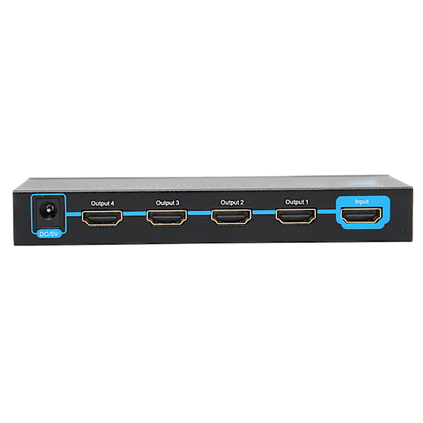 ANQ‑214 HD Multimedia Interface Splitter 1 in 4 Out 4Kx2K Video Duplicator for Xbox for PS5 for HDTV 100‑240VUS Plug