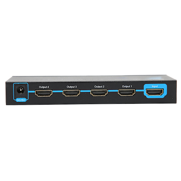 ANQ‑214 HD Multimedia Interface Splitter 1 ind 4 ud 4Kx2K Video Duplikator til Xbox til PS5 til HDTV 100‑240VUS Stik