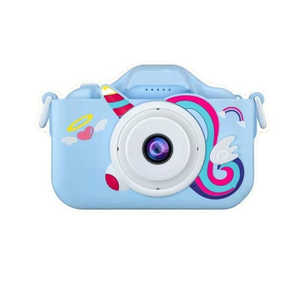 Lasten kamera HD 4800W SLR Mini -kamera Opiskelijalahja Unicorn Blue