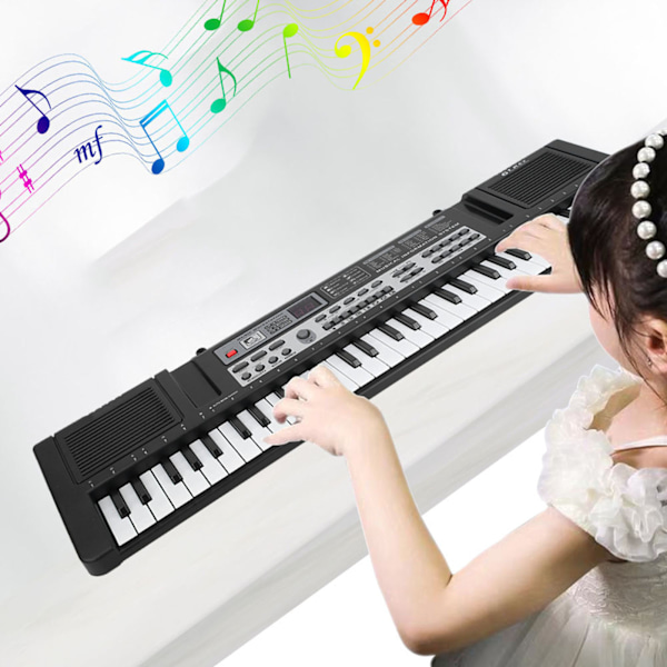 61-tangenters bærbar elektronisk orgel barn digitalt keyboard med mikrofon musik leketøy