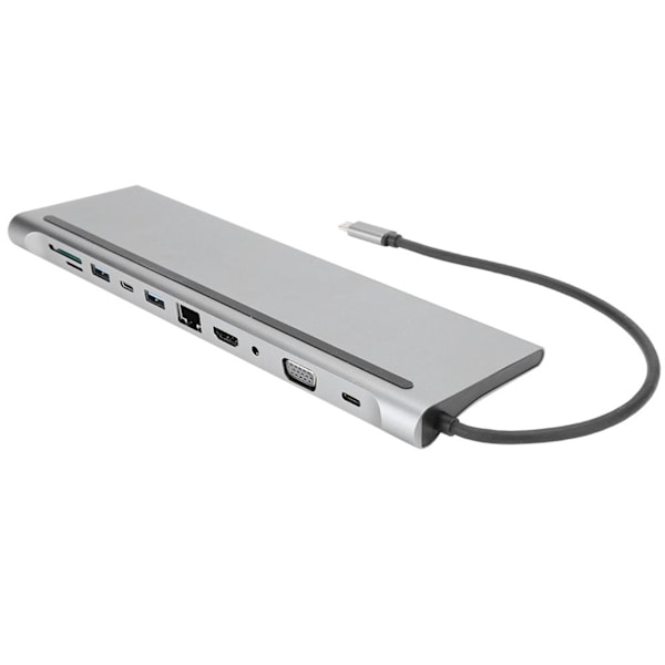 11 i 1 Hubb Typ-C Expansionsdocka USB3.1 till HDMI Kortläsare Multifunktionell Adapter