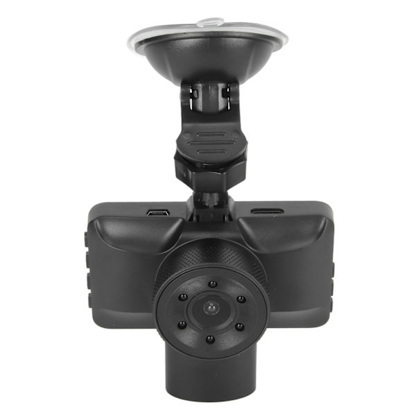 3-kanals dashcam med 3 objektiver foran, inde og bagpå 1080P 480P 480P infrarød nattesyn bevægelsesdetektion til bil DC12 til 24V