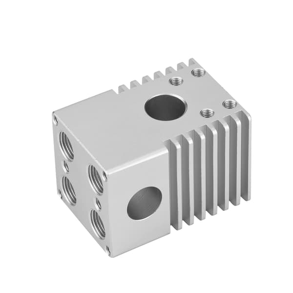 Aluminiumlegering Kjøleribbe Kryss Glideblokk Fire Dyser Hode for 3D-Skriver