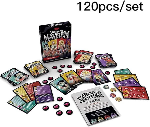 Dungeon Mayhem | Dungeons & Dragons Kortspill | 2–4 Spillere, 120 Kort
