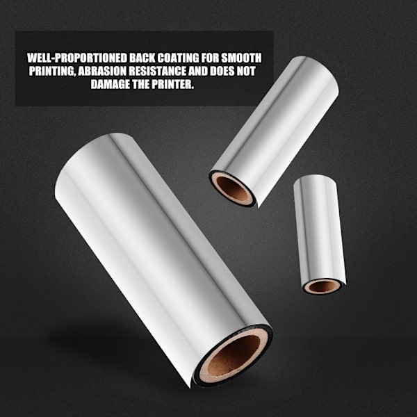 6 rullaa 110 mm x 30 m parannettua lämpösiirtovaharullaa etikettitulostimelle