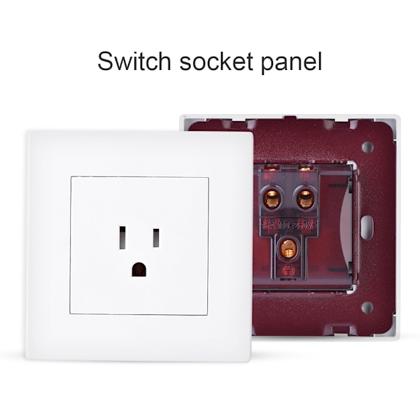 US Standard 86 Type 250V 16A Brannsikker PC Elektrisk Stikkontakt Veggkontaktpanel med Skruer