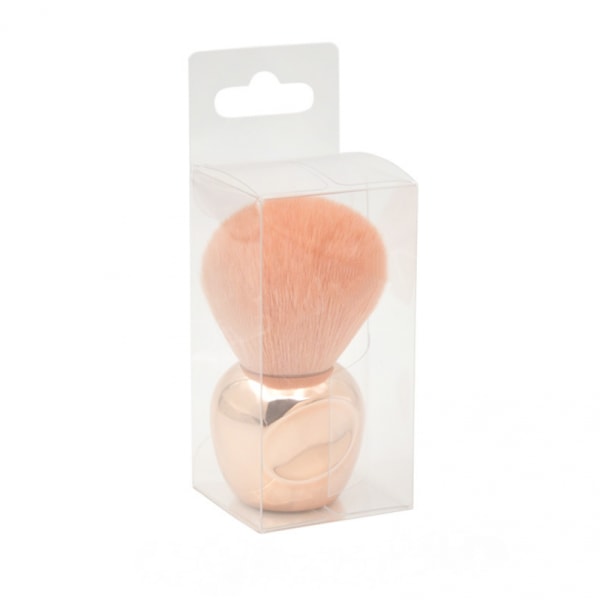 1 stk Lite eple rosegull håndtak løs pudderbørste， manuell blush makeup børste fiber hår nybegynner skjønnhetssminkeverktøy