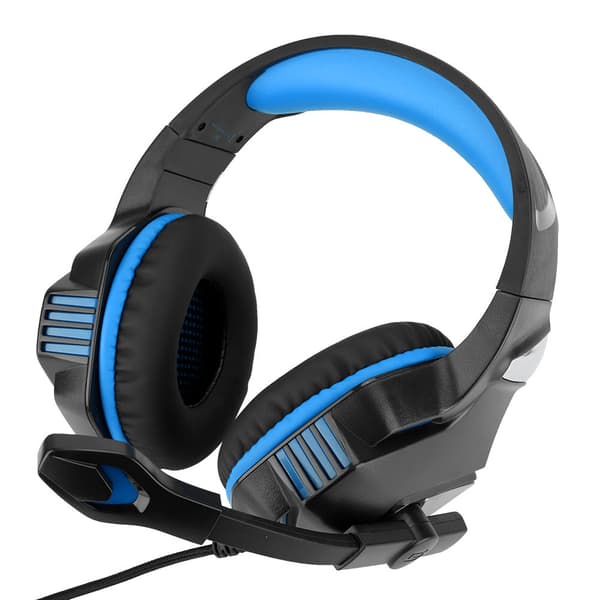 Trådbindna stereo brusreducerande spelheadset med mikrofon för PS4/Xbox/PC/Mac/iPad (blå)