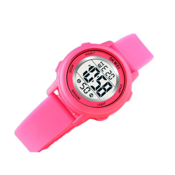 Kids Digital Sport Waterproof Watch for Girls Boys, Kid Sports Outdoor LED Electrical Watches with Luminous Alarm Stopwatch Child Wristwatch(rose red)