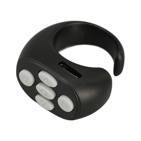 Smart Ring Controller Bluetooth 5.3 Trådløs Fjernbetjening Sidevender til Tik Tok Elektronisk Bog Sort