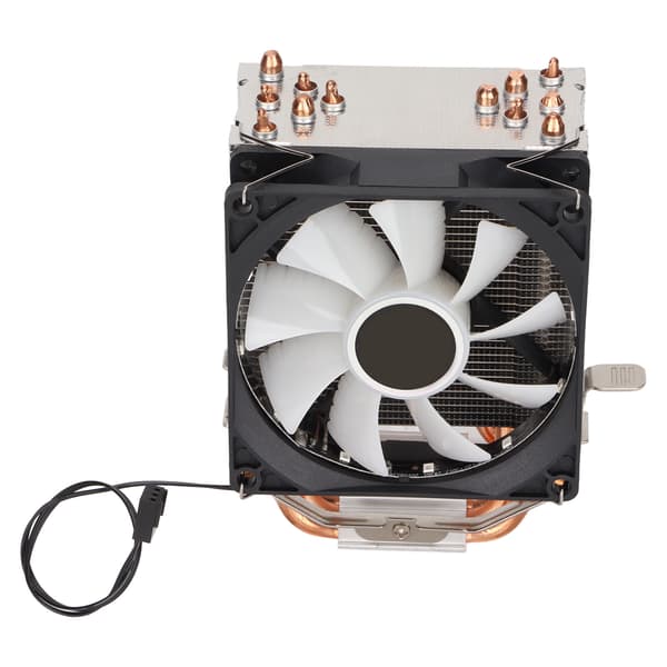 CPU-køler 6 rør 90mm 3pin computer CPU-køleventilator med RGB-lys til Intel LGA775 1155 1156 til AMD AM2 AM3Single Fan