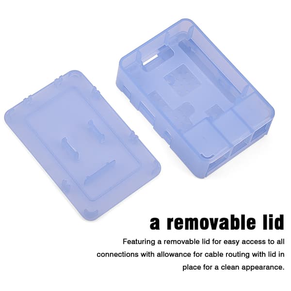 Blå ABS-plastkapsling Beskyttende deksel for Raspberry Pi 3/2/B+
