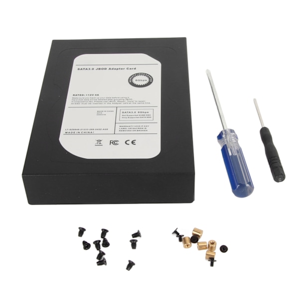 5-portars M.2 SATA SSD till 3,5-tums SATA3.0-adapter 6 Gbps JBOD-höljesadapter för Win 7 8 10 11 för 2230 2242 2260 2280 SSD