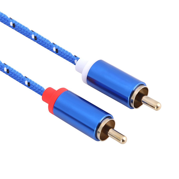 3,5 mm til 2RCA lydkabel Hi-Fi stereo signalkabel splitter forgyldt stik (10 m)