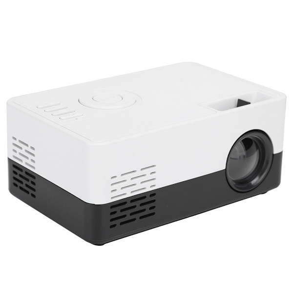 1080p Full High Definition Bærbar Mini Projektor Smart Hjemmekino Svart Hvit 100‑240VEU Plugg