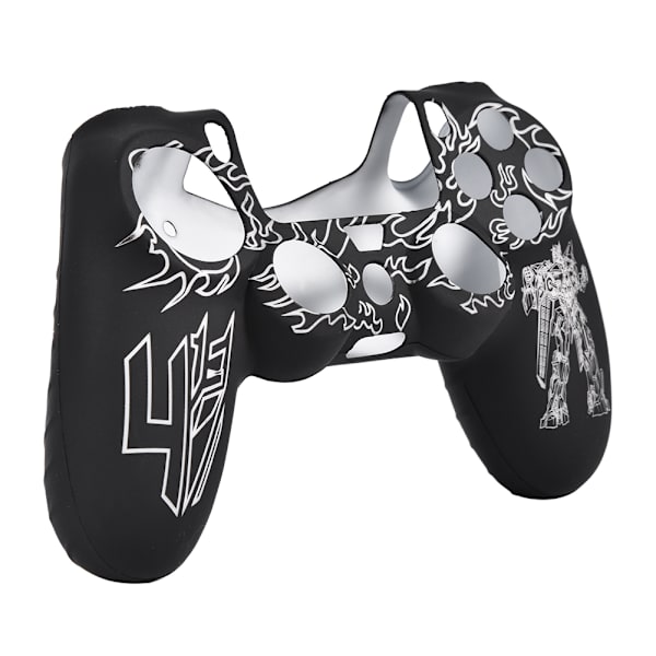 Blød silikone cover med Transformers-design til PS4-controller - Hvid og sort