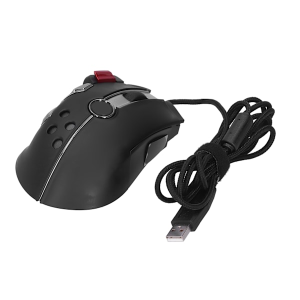 Mus med ledning, sort, ESports Gaming Free Drive RGB-belysning USB-computertilbehør (sort)