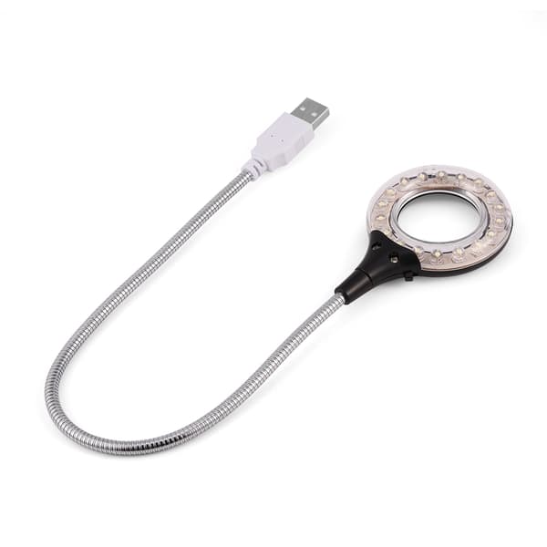 Universal Høj Lysstyrke Bærbar USB 18Pcs LED Pære Lys til PC/ Bærbar Sort
