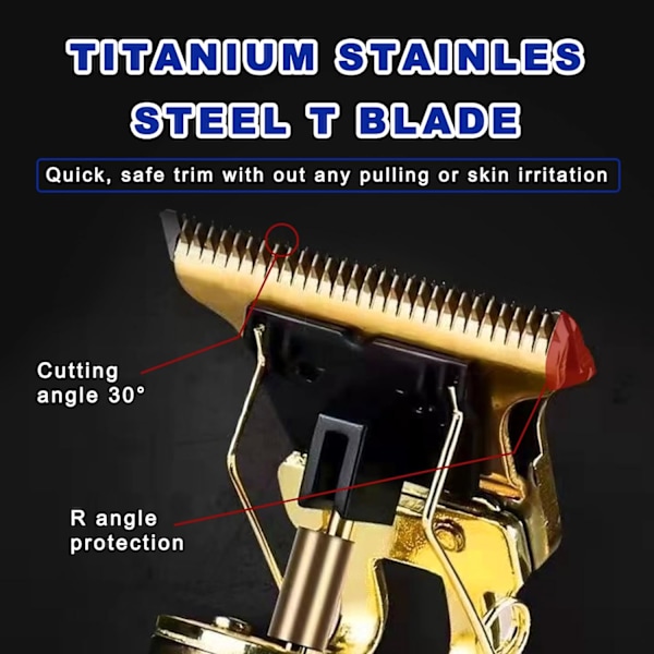 Ammattimainen T-leikkuri, parranleikkuri miehille, sähköinen ammattimainen partakone, johdottomat hiustenleikkurit, USB-ladattava trimmeri Dragon