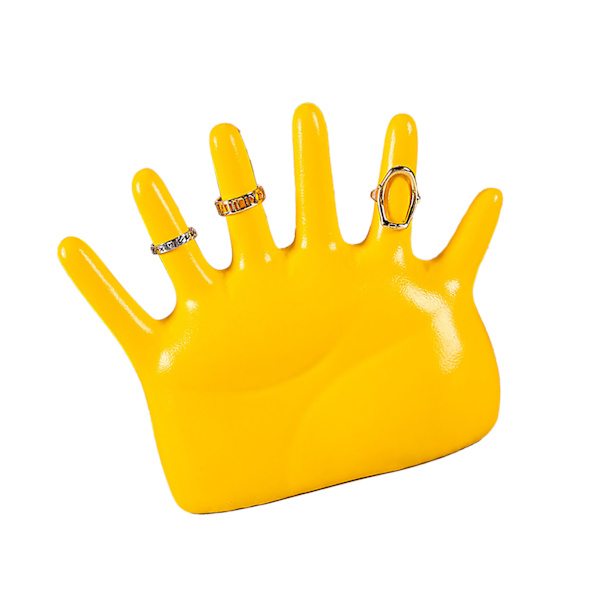Ring Hand Holder All Round Display Fade Resistant Exquisite Hand Jewelry Display Stand för Armband Klockor Gul