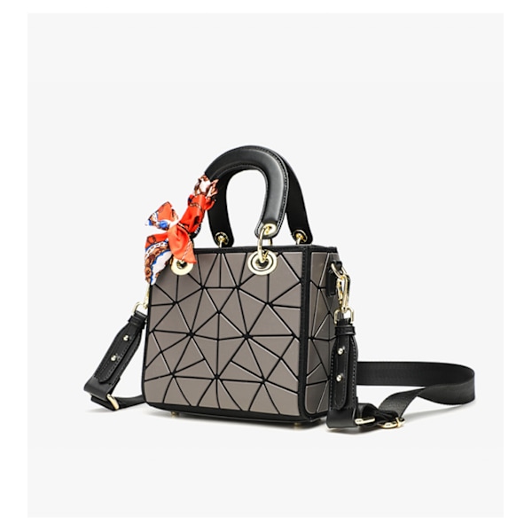 Niche Toffee Taske Mode Pendler Enkelt Skulder Crossbody Geometrisk Gitter Håndtaske