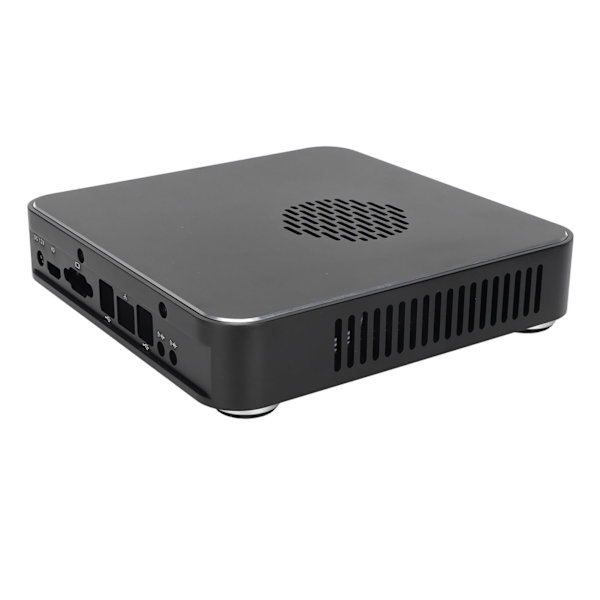 Stationær computerkabinet God varmeafledning Ekstraordinær kompakt sort Mini HTPC-kabinet til hjemmevideokomputer