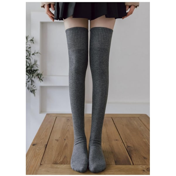Kvinde Knæhøje Strømper Over Knee Boot Strømper, Lange Varme Fashion Benvarmere Vinter Brun